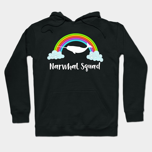 Narwhal Squad Hoodie by LucyMacDesigns